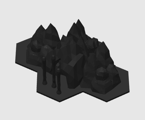 Borderlands: Mister Torgue's Arena of Badassery - 1 Piece Individual, 4 Multi-Hexatile Mountain Shape.