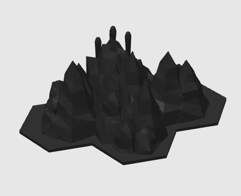 Borderlands: Mister Torgue's Arena of Badassery - 1 Piece Individual, 4 Multi-Hexatile Mountain Shape.