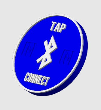 Round 45x5mm NFC - Bluetooth Connect Tag.