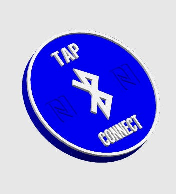 Round 45x5mm NFC - Bluetooth Connect Tag.