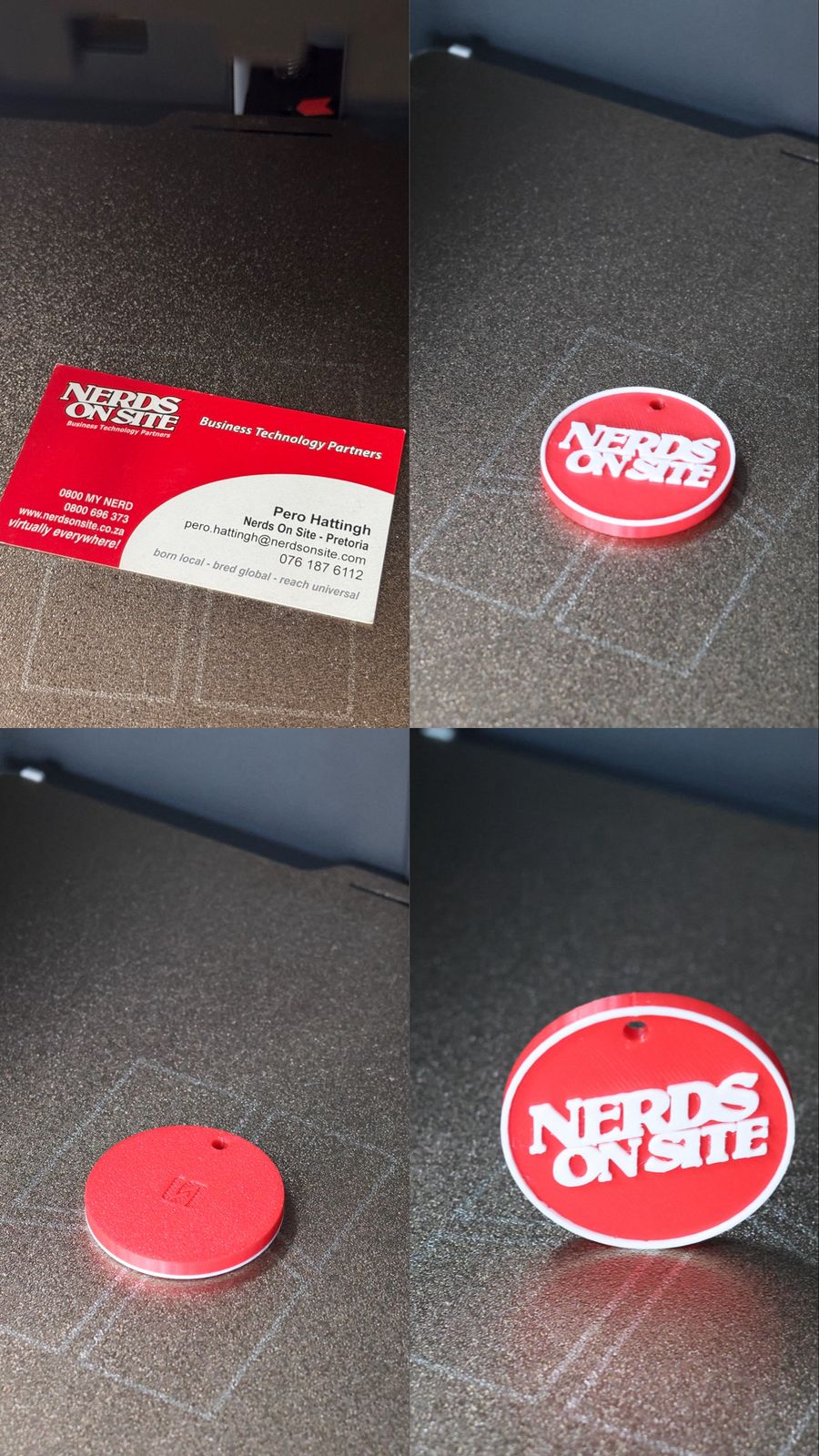 Round 45x5mm NFC - Business Contact Keychain.