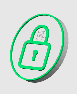 Round 45x5mm NFC - Product Authentication Tag.