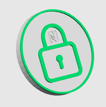 Round 45x5mm NFC - Product Authentication Tag.