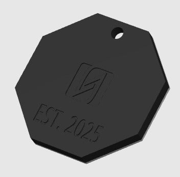 Octagon 45x5mm NFC - Social Media Link Keychain.
