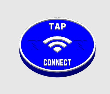 Round 45x5mm NFC - WiFi Connect Tag.