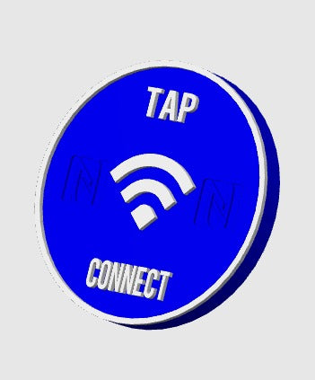 Round 45x5mm NFC - WiFi Connect Tag.