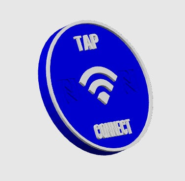 Round 45x5mm NFC - WiFi Connect Tag.