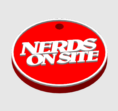 Round 45x5mm NFC - Business Contact Keychain.