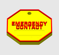 Octagon 45x5mm NFC - Emergency Contact Keychain.
