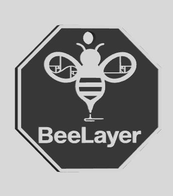 Octagon 45x5mm NFC - Social Media Link Keychain.